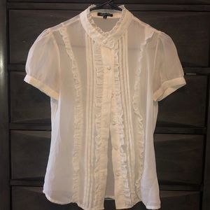 Off white button down top